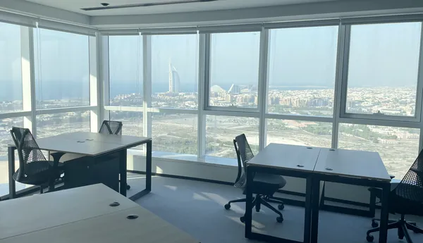 Spacious serviced office with views of the Burj Al Arab and the coast